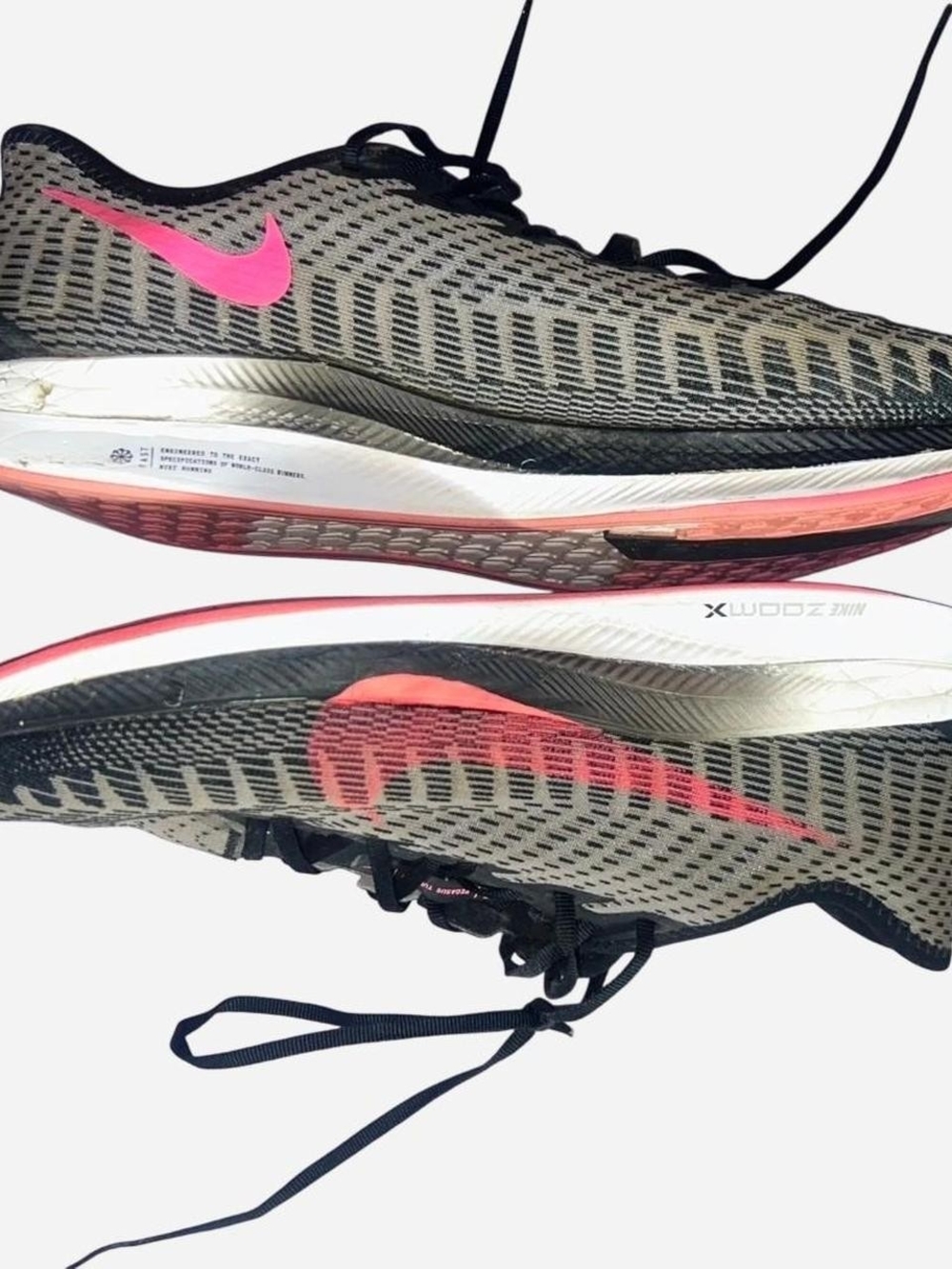 Nike Women’s Black and Pink Mesh Running Shoes